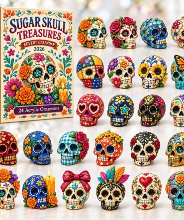 Day-By-Day Sugar Skull Carnival Advent Calendar 2026 - 24 Unique Acrylic Charms For Collectors & Gifts