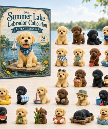 Summer Lake Labrador Advent Calendar 2026 - 24-Day Acrylic Charm Countdown, Dog Lover Summer Gift & Decor