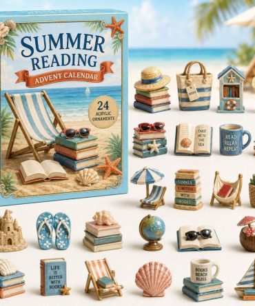 Summer Reading 2026 Advent Calendar — 24-Day Acrylic Charm Countdown, Book Lover Gifts & Cozy Reading Icons
