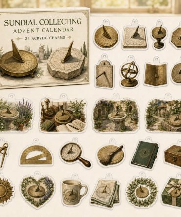 Sundial Collector'S Holiday Countdown — 24 Acrylic Timekeeping Charms, Unique Astronomy & History Gift For Collectors