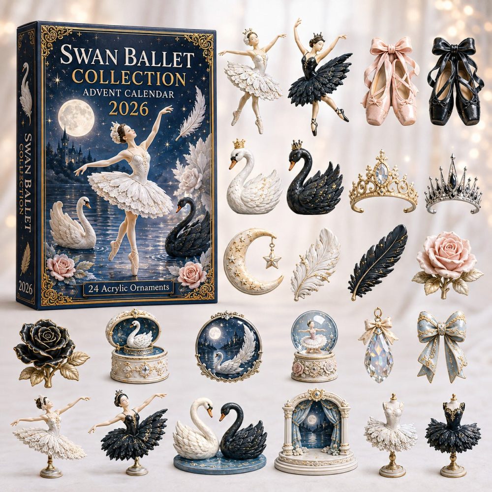 2026 Swan Ballet Advent Calendar — 24-Day Acrylic Charm Countdown With Elegant Swan Dance Keepsakes, Gift-Ready