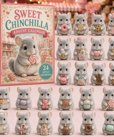 Sweet Chinchilla 24-Day 2026 Acrylic Charm Countdown - Cute Small Pet Holiday Calendar, Perfect Gift For Chinchilla Lovers