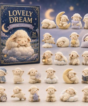 2026 Sweet Sheep Night Countdown — 24-Day Acrylic Charm Advent Calendar With Dreamy Sheep & Nighttime Motifs, Cozy Holiday Gift