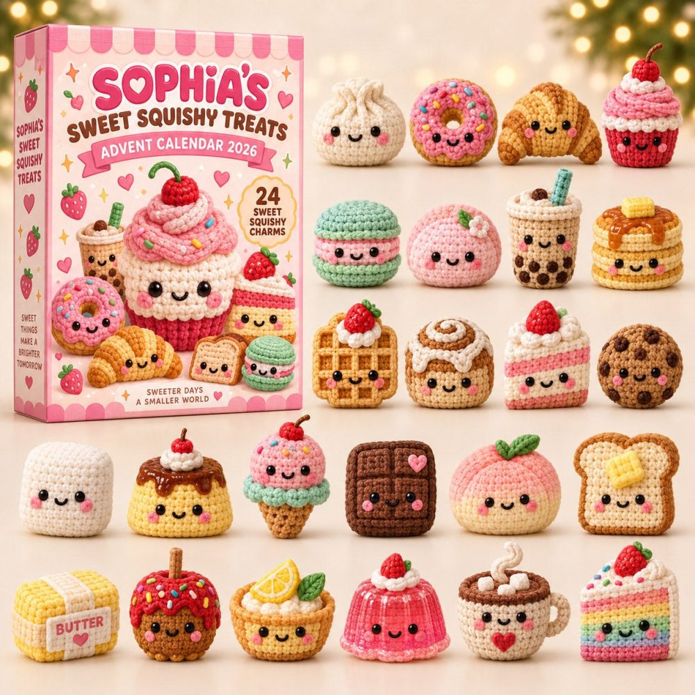 Sweet Squishy Treats Advent Calendar, 24 Dessert Acrylic Charms, Cute Food Countdown With Collectible Squishies, Perfect Gift For Kids 2026