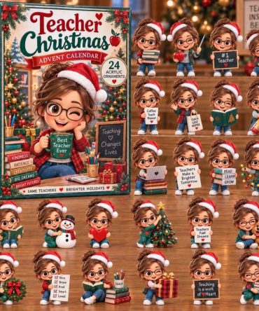 Teacher Christmas Countdown Calendar 2026 — 24-Day Classroom Advent With Acrylic Charms, Thoughtful Gifts For Educators & Students
