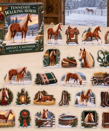 Tennessee Walking Horse Winter Charm Countdown: 24 Acrylic Horse Charms - Holiday Gift For Walking Horse Fans & Equestrian Enthusiasts