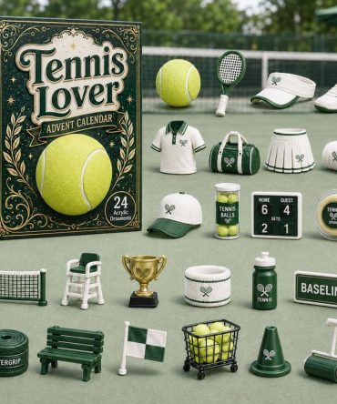 Tennis Lover Advent Calendar 2026 - 24-Day Acrylic Charm Countdown, Unique Gift For Tennis Enthusiasts