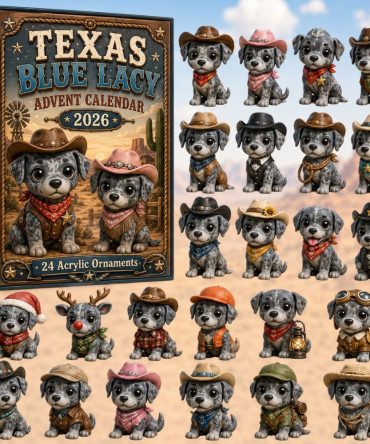 Texas Blue Lacy Citizens Advent Calendar 2026 - 24-Day Acrylic Charm Countdown, Breed Lover Holiday Gift
