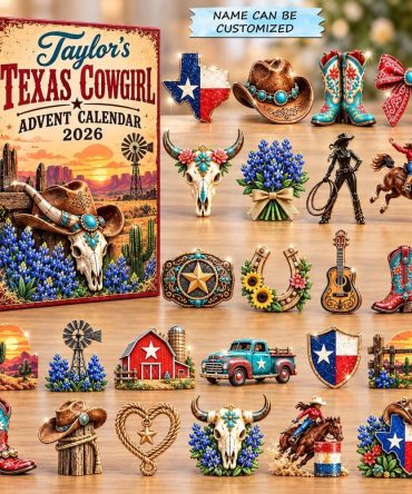 Texas Cowgirl Spirit Advent Calendar 2026 — 24-Day Acrylic Charm Set For Cowgirl Gifts, Boots & Rodeo Fans
