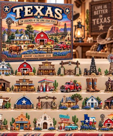 Texas Pride 24-Day Charm Countdown — Acrylic Lone Star & State Icons Advent Set 2026, Patriotic Gift For Texans