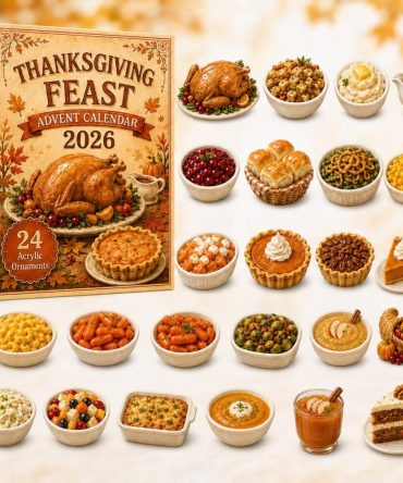 Thanksgiving Feast 2026 Advent — 24-Day Countdown Calendar With Acrylic Charms, Harvest-Themed Holiday Gift & Tabletop Decor
