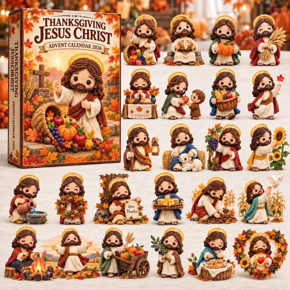 2026 Thanksgiving Jesus Advent Keepsake: 24-Day Acrylic Charm Countdown - Faith & Gratitude Holiday Calendar Gift