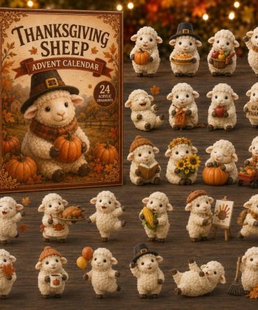 2026 Thanksgiving Sheep Harvest Countdown — 24-Day Acrylic Charm Advent Calendar With Fall Farmyard & Sheep-Themed Keepsakes