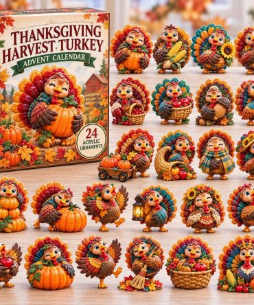 Turkey Day Festive Countdown 2026 — 24-Day Thanksgiving Advent Calendar With Acrylic Charms, Daily Surprises For Family & Kids
