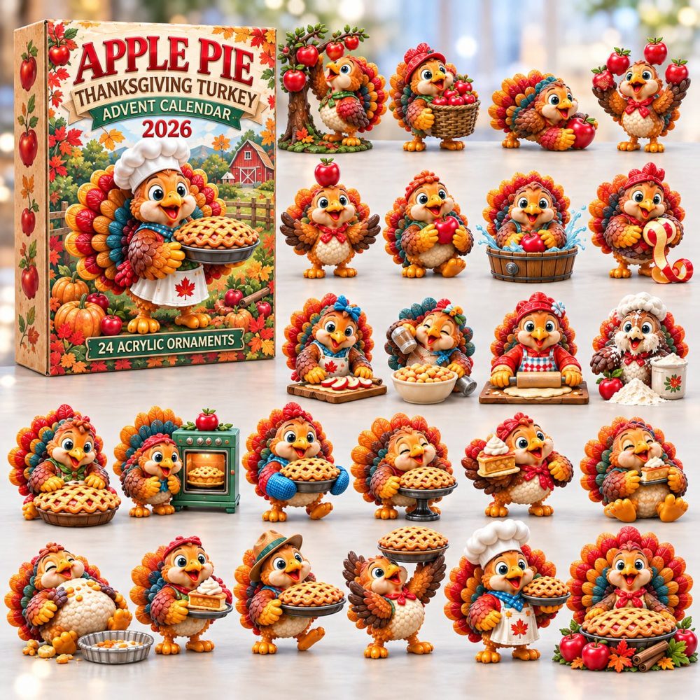 2026 Thanksgiving Turkey Pie Countdown Calendar — 24-Day Holiday Advent With Collectible Acrylic Charms & Giftable Keepsakes