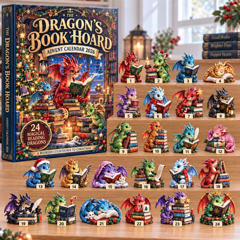 Book Hoard Of Dragon 2026 Advent Calendar — 24 Literary & Dragon-Themed Acrylic Charms, Storybook Countdown For Readers & Fans