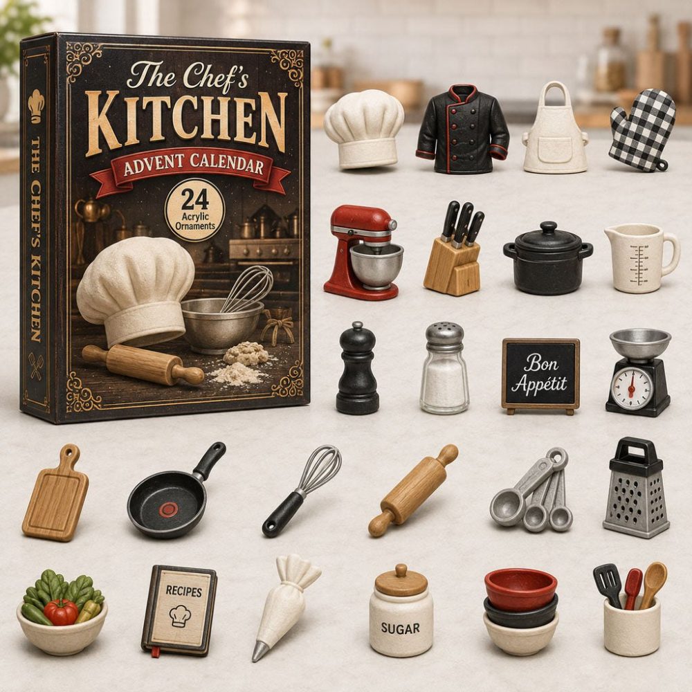 The Chef'S Kitchen Advent Calendar 2026 - 24-Day Acrylic Charms Countdown , Collectible Gift For Home Cooks, Chefs & Kitchen Lovers