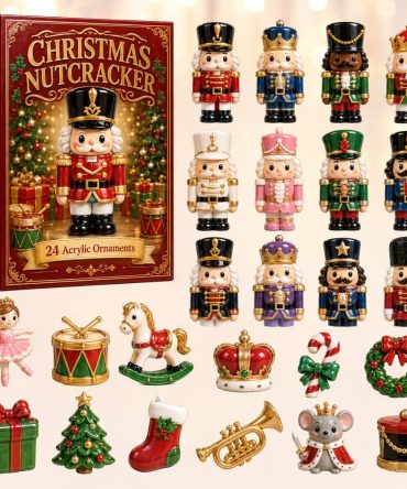 Luxury Nutcracker Christmas Advent Calendar 2026 - 24-Day Acrylic Charm Countdown, Collector Holiday Decor Gift