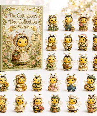 Cottage Bee 2026 Holiday Countdown — 24-Day Acrylic Charm Advent Calendar, Bee-Themed Gifts & Cozy Country Keepsakes