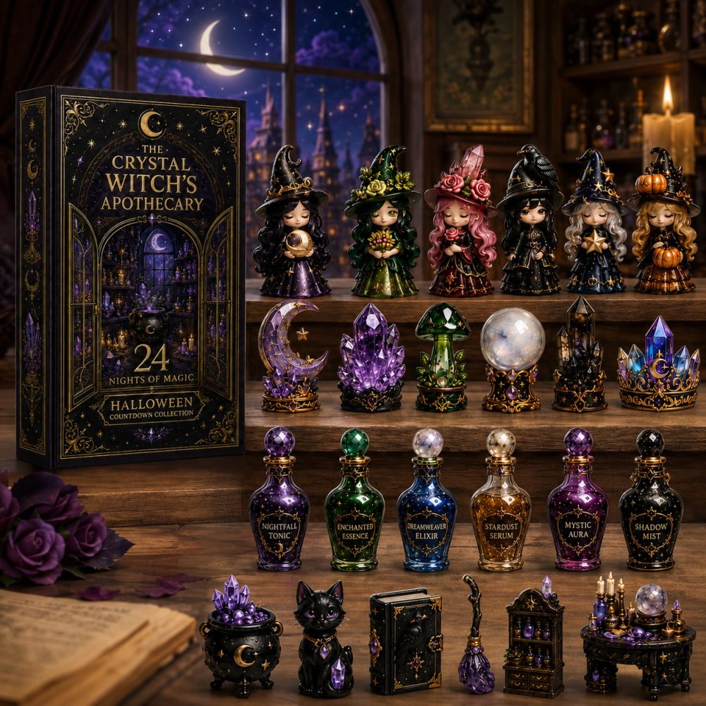 Crystal Witch'S Apothecary Advent 2026 — 24 Enchanting Miniatures & Acrylic Charms, Mystical Witchcraft Countdown Gift Box (Limited Edition)