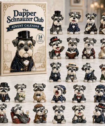2026 Dapper Schnauzer Club Countdown — 24 Stylish Acrylic Charms, Collector'S Dog Advent Calendar & Gift-Ready Holiday Display
