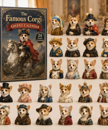Exclusive 24-Day 2026 Acrylic Charm Countdown - Famous Corgi Holiday Treasure Box, Collectible Daily Dog Charm Gifts