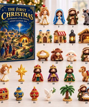 2026 First Christmas Nativity Advent Calendar - 24-Day Acrylic Charms, Religious Keepsake Countdown Gift
