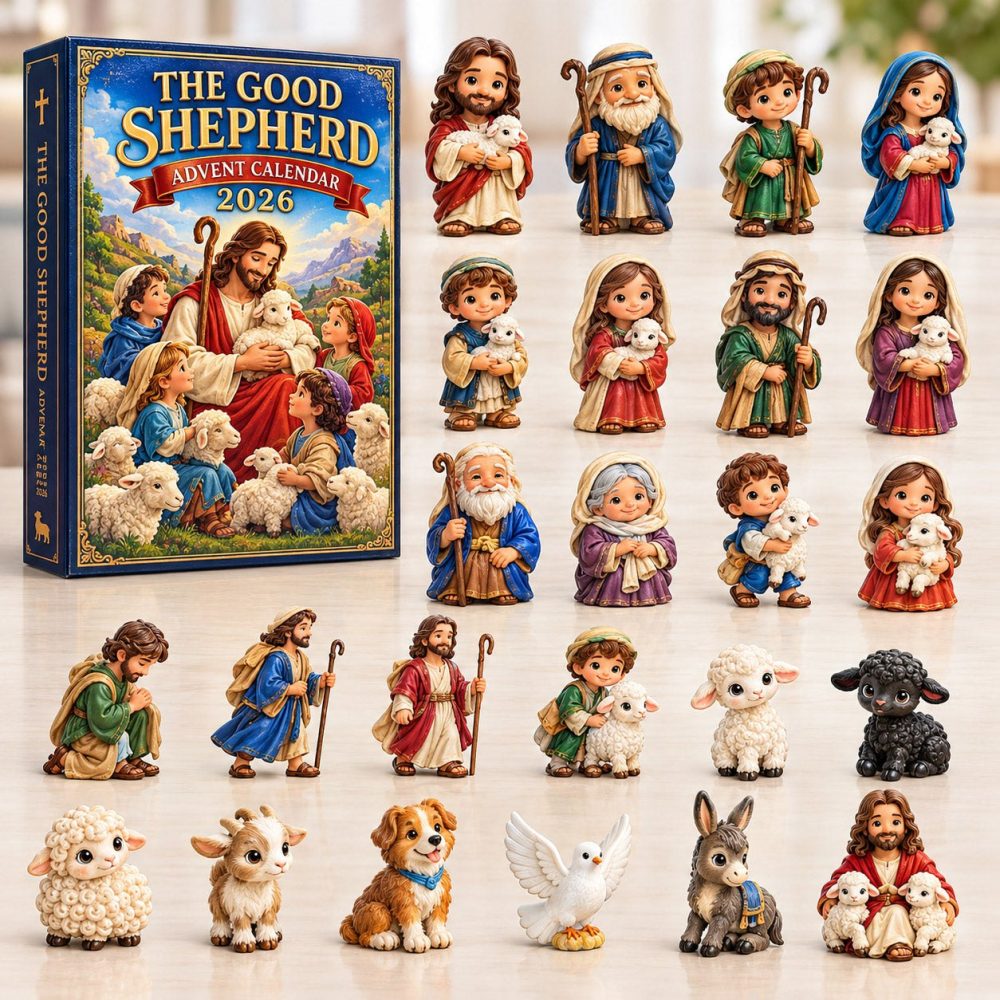 24-Day Good Shepherd Advent With Acrylic Charms — Jesus As Shepherd Devotional Countdown, Faith-Based Ornaments For Christmas Gifts