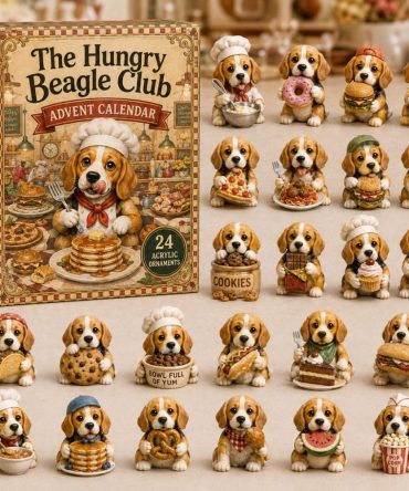 The Hungry Beagle Club 24-Day Advent Calendar With Acrylic Beagle Charms — 2026 Playful Holiday Gift For Beagle Fans