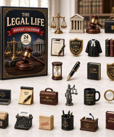 The Legal Life Advent Calendar 2026 - 24-Day Acrylic Charms Countdown , Collectible Gift For Lawyers, Students & Legal Staff