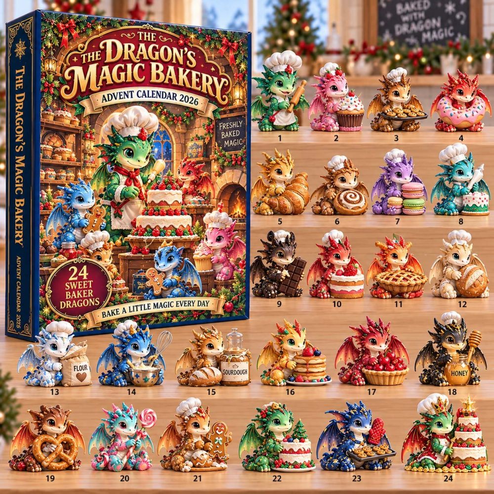 Magic Bakery Of Dragon 2026 Holiday Countdown — 24 Sweet-Themed Acrylic Charms, Whimsical Bakery & Dragon Fusion Gift Calendar