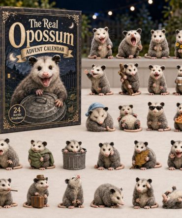 The Real Opossum 2026 Countdown Calendar — 24 Lifelike Acrylic Charms, Opossum-Themed Advent, Gift For Wildlife Enthusiasts
