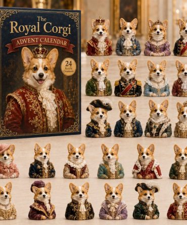 Royal Corgi Regal Advent Calendar — 24 Crowned Acrylic Charms, Luxe Countdown Gift For Corgi Lovers 2026