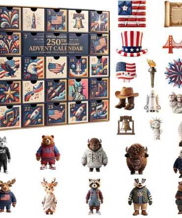Ultimate Usa 250Th Blind Box Advent Calendar 2026 — 24-Day Mystery Acrylic Charm Countdown For Collectors & Patriotic Surprises
