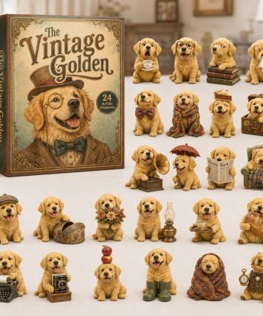 The Vintage Golden 24-Day Advent Calendar With Acrylic Retro Charms — 2026 Luxe-Inspired Holiday Countdown & Collectible Gift