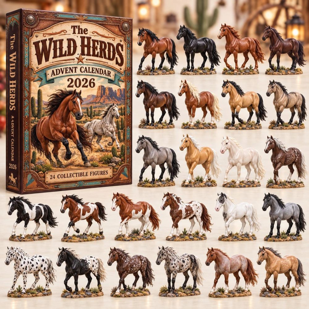 Wild Herds 24-Day Countdown Calendar 2026 – Acrylic Ranch Animal Charms, Western Farmyard Advent Gift For Animal Lovers