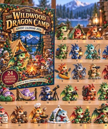 Wildwood Dragon Camp 2026 Countdown — 24 Fantasy Dragon Acrylic Charms, Adventure-Themed Holiday Calendar For Kids & Collectors