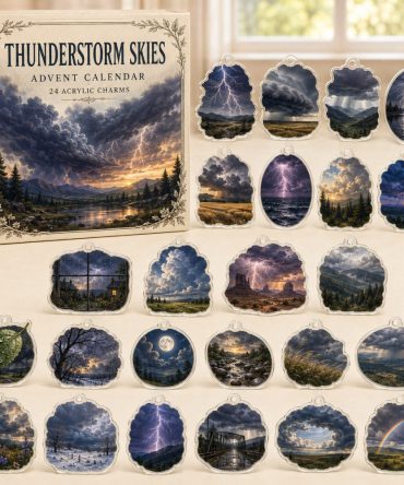 24-Day Thunderstorm Charm Countdown — Acrylic Storm-Themed Mini Charms For Weather Fans & Unique Gifts