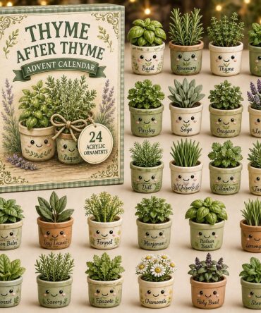 Thyme Planter Collection 2026 Advent Calendar — 24-Day Acrylic Herb Charm Countdown, Garden Gifts & Kitchen-Friendly Keepsakes