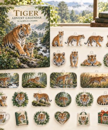 Bold Tiger Advent Calendar — 24-Day Acrylic Charm Countdown For Animal Lovers , Limited Holiday Gift & Collectible