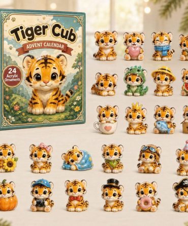 2026 Tiger Cub Holiday Countdown Calendar — 24 Charming Acrylic Charms, Premium Advent Decor & Gift For Kids And Collectors