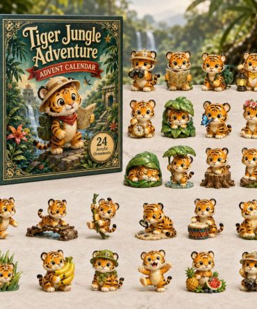Tiger Jungle Adventure Countdown — 24-Day Safari Acrylic Charm Collection, Wild Tiger Themed Gift Set 2026