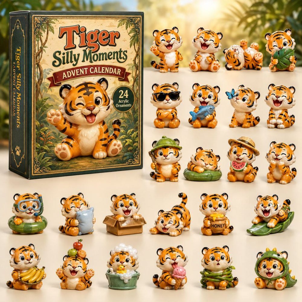 Tiger Silly Moments Countdown — 24-Day Whimsical Acrylic Charm Series, Cute Tiger Expressions & Playful Gifts 2026