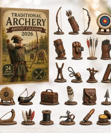 Traditional Archery 24-Day Advent Calendar With Acrylic Bow & Arrow Charms — 2026 Heritage Sports Gift For Archers
