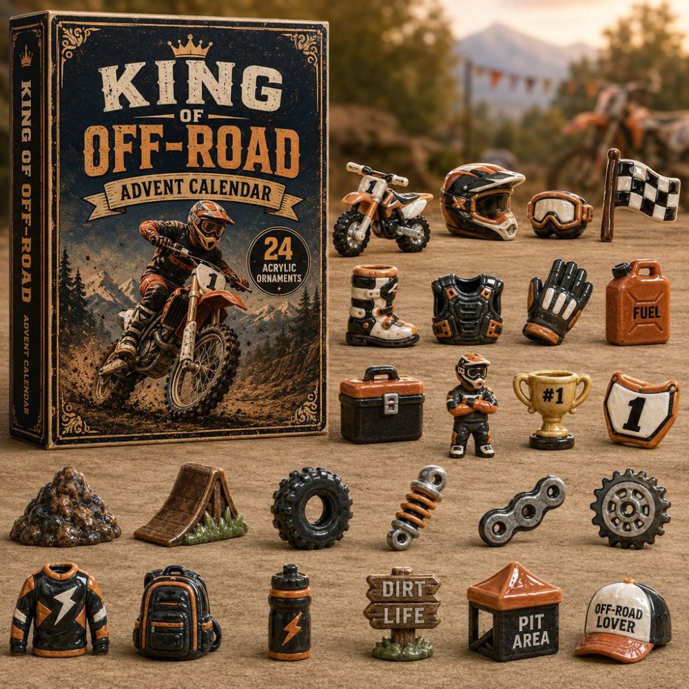 Trail King 2026 Advent Countdown — 24-Day Acrylic Charm Calendar, Hiking & Outdoor Gifts For Trail Lovers And Adventurers
