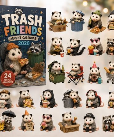 Trash Friends 2026 Advent Calendar — 24 Quirky Trash Animal Acrylic Charms, Offbeat Daily Reveal, Fun Gift For Collectors