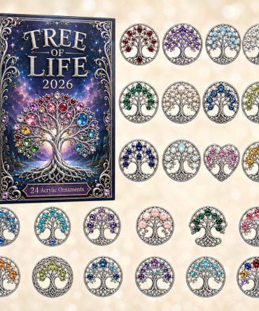 Tree Of Life & Stones 2026 Advent Calendar — 24-Day Spiritual Countdown With Acrylic Charm Keepsakes, Meaningful Holiday Gift
