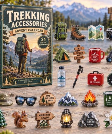 Trekking Accessories Holiday Set 2026 — 24 Practical Acrylic Charms, Adventure Advent For Trail & Travel Fans
