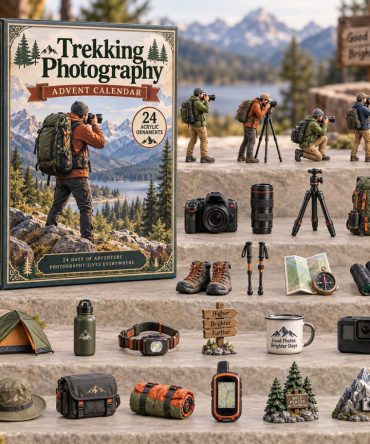 Trekking Photography Adventure Countdown 2026 — 24 Acrylic Charms Of Cameras & Trails, Gift For Travel Photographers