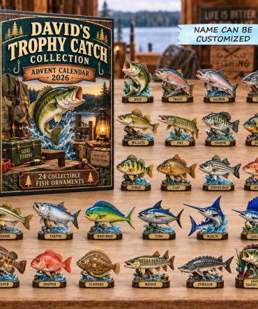Trophy Catch Fishing Advent 2026 — 24-Day Angler Countdown With Acrylic Fish Charms, Mini Lures & Collector Ornaments For Fishermen